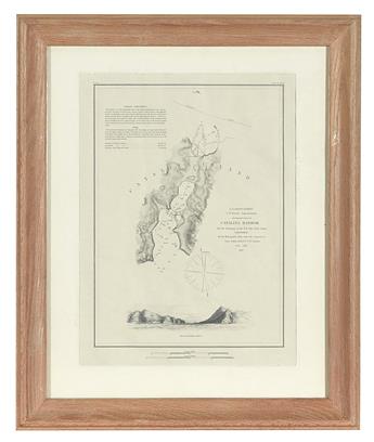 (CALIFORNIA.) Bache, A. D.; U.S. Coast Survey. Original copper plate for the US Coast Survey chart of Catalina Harbor, California.